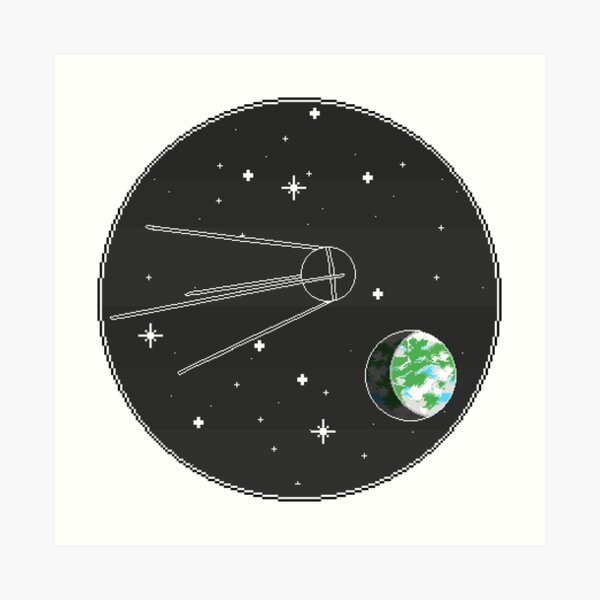 Soviet Satellite Heading to Exoplanet Art Print