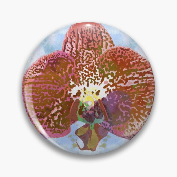 Item preview, Watercolor Orchid Portrait #1 | Floral Art Print | Apricot Copper designed and sold by AndreaHelmArt.