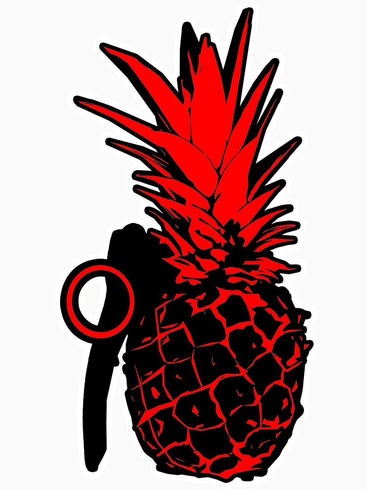 "Pineapple Grenade (Red)" Tshirt for Sale by cadellin Redbubble