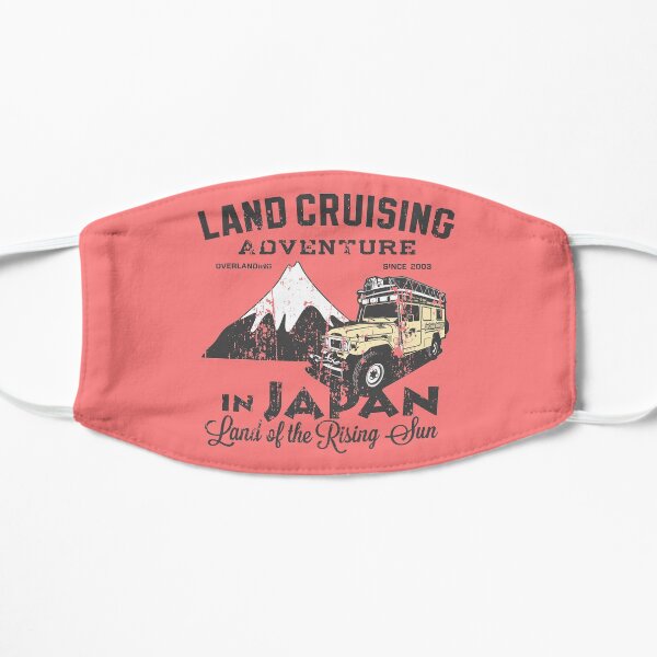 Landcruising Adventure in Japan - Straight font edition Flat Mask