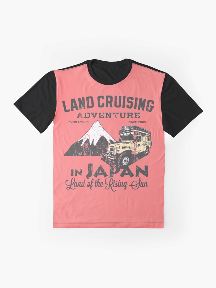 Alternate view of Landcruising Adventure in Japan - Straight font edition Graphic T-Shirt