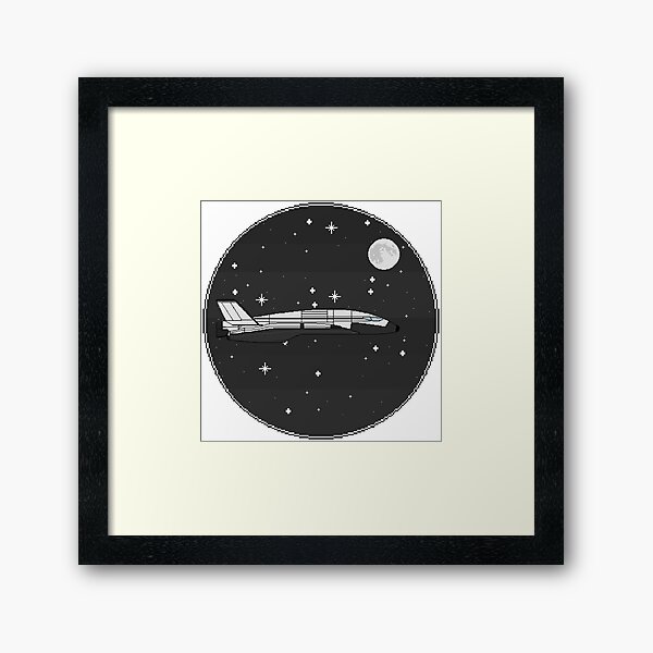 Space Plane on route to Lunar Framed Art Print