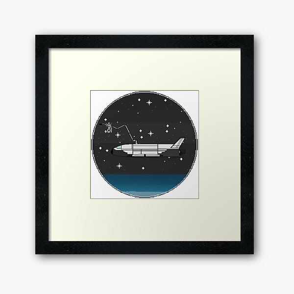 Space Plane with Orbital Sniper Framed Art Print