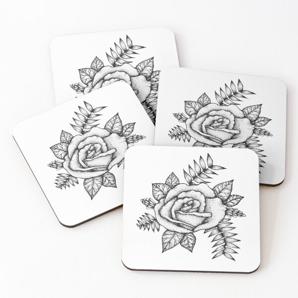 Item preview, Black and White Rose Drawing designed and sold by Nicole-Owens.
