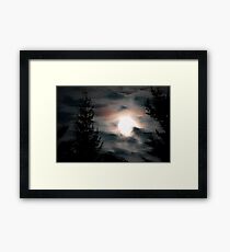 Super Moody Moon Framed Print