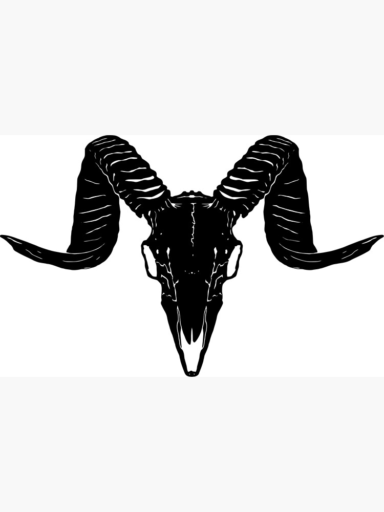 Goat Skull Black