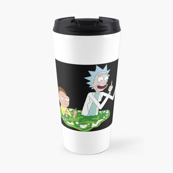 Oh Geez Rick Slim Fit T-Shirt Travel Mug