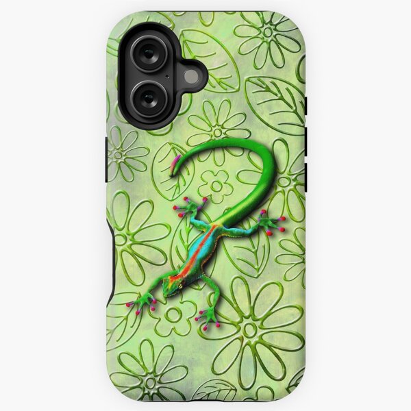 Gecko Lizard Rainbow Colors iPhone Tough Case