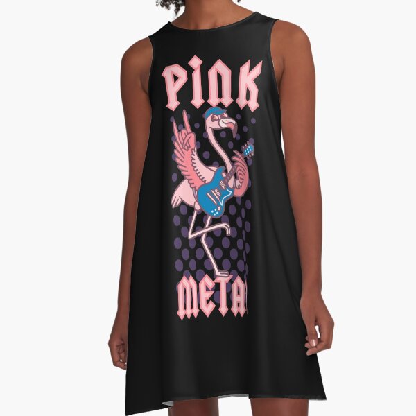 Pink Metal A-Line Dress