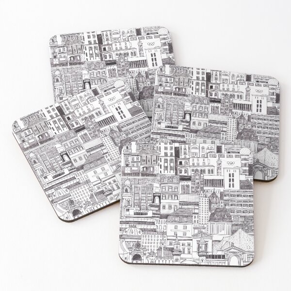 Item preview, Berlin cityscape - pencil illustration designed and sold by JustineLecouffe.