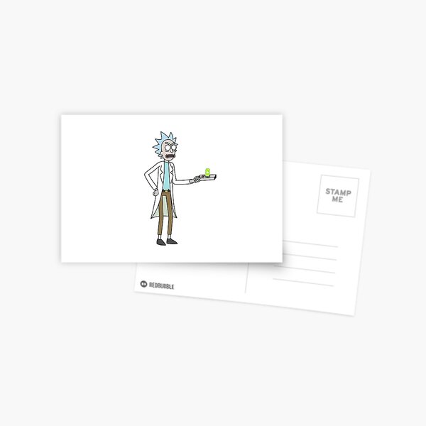 Oh Geez Rick Slim Fit T-Shirt Postcard