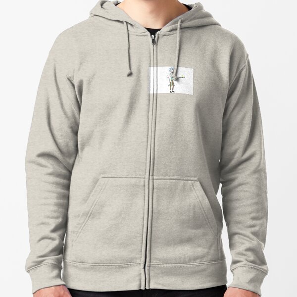 Oh Geez Rick Slim Fit T-Shirt Zipped Hoodie