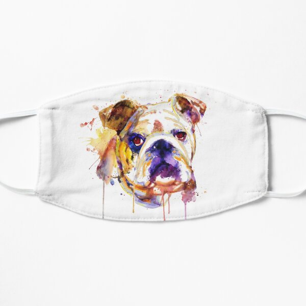English Bulldog Head Flat Mask