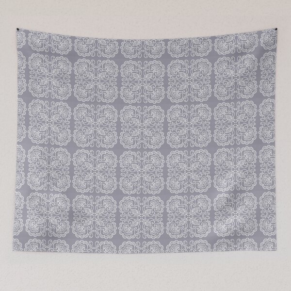 Item preview, Decorative White Doodle Pattern On Gray designed and sold by semas.