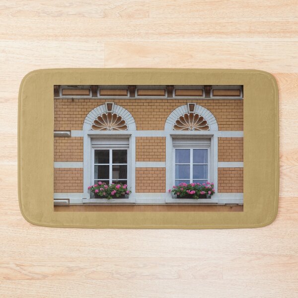 Item preview, Twin Windows with Geraniums  designed and sold by Yair Karelic.