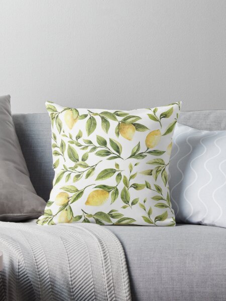 Lemon print pillows best sale