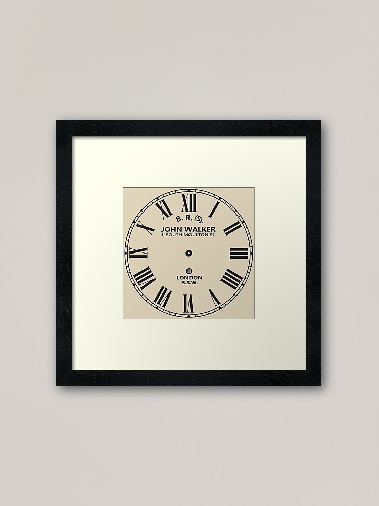 "John Walker Railway Clock" Framed Art Print for Sale by vastasquoheem