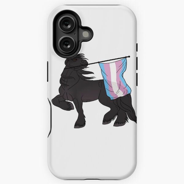 Aperçu de l'œuvre Transgender flag (black draft) [Queer horse] créée et vendue par ScotisFr.