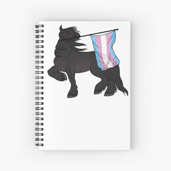 Aperçu de l'œuvre Transgender flag (black draft) [Queer horse] créée et vendue par ScotisFr.