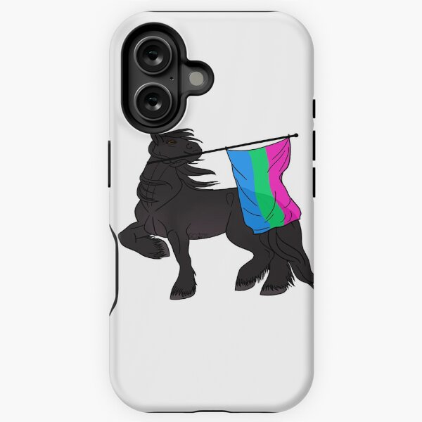 Aperçu de l'œuvre Polysexual flag (black draft) [Queer horse] créée et vendue par ScotisFr.