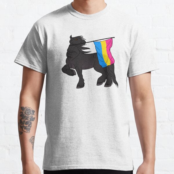 Aperçu de l'œuvre Pansexual flag (black draft) [Queer horse] créée et vendue par ScotisFr.