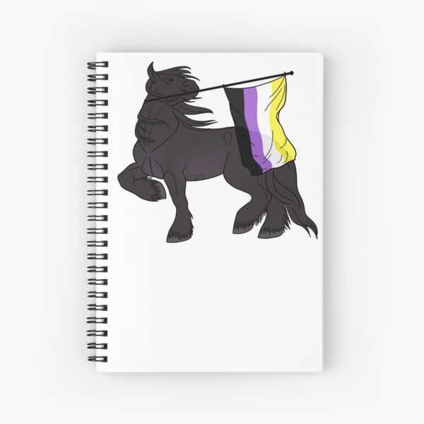 Aperçu de l'œuvre Nonbinary flag (black draft) [Queer horse] créée et vendue par ScotisFr.