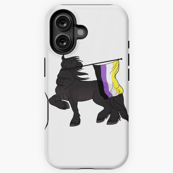 Aperçu de l'œuvre Nonbinary flag (black draft) [Queer horse] créée et vendue par ScotisFr.