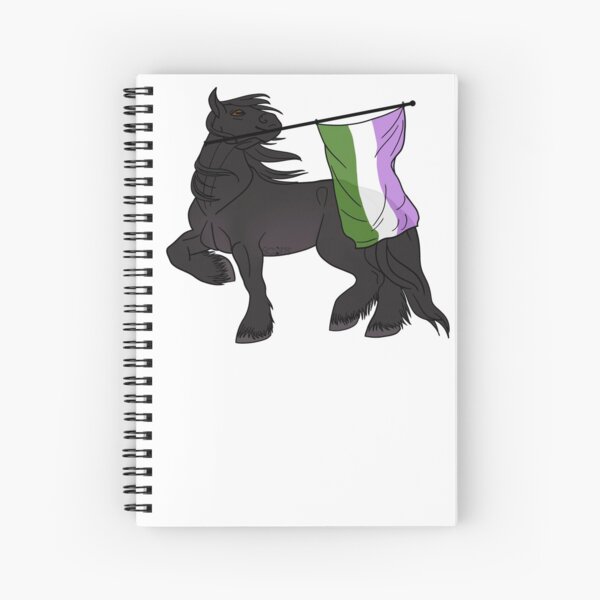 Aperçu de l'œuvre Genderqueer flag (black draft) [Queer horse] créée et vendue par ScotisFr.
