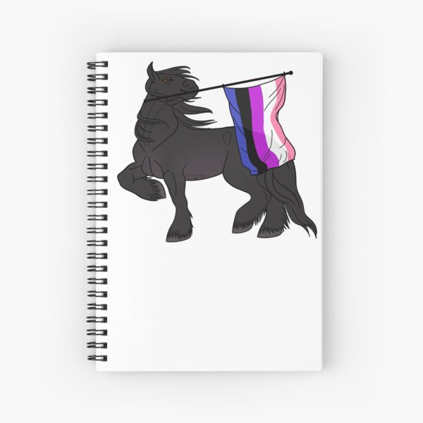 Aperçu de l'œuvre Genderfluid flag (black draft) [Queer horse] créée et vendue par ScotisFr.
