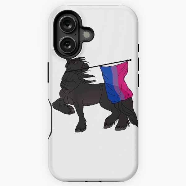 Aperçu de l'œuvre Bisexual flag (black draft) [Queer horse] créée et vendue par ScotisFr.
