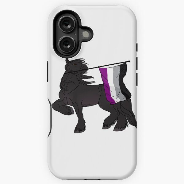 Aperçu de l'œuvre Asexual flag (black draft) [Queer horse] créée et vendue par ScotisFr.