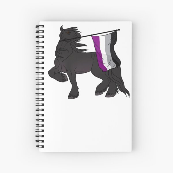Aperçu de l'œuvre Asexual flag (black draft) [Queer horse] créée et vendue par ScotisFr.