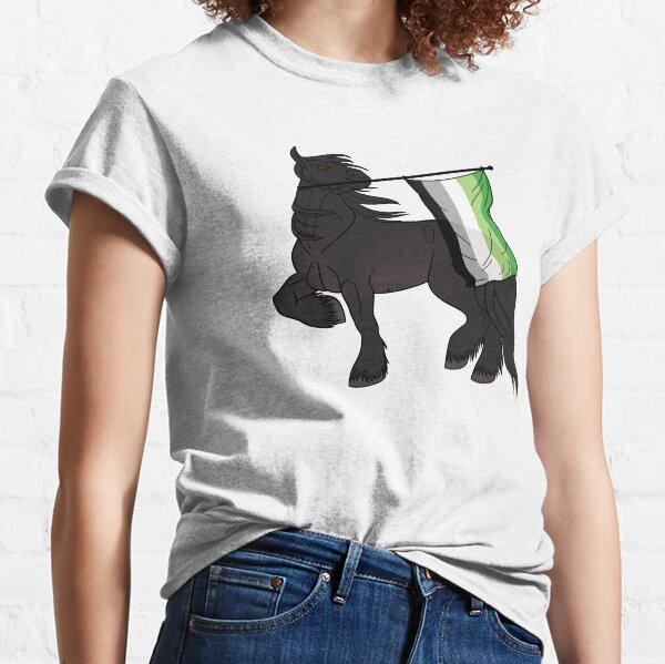 Aperçu de l'œuvre Aromantic flag (black draft) [Queer horse] créée et vendue par ScotisFr.