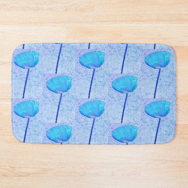 Item preview, Blue poppy ink and watercolour style pop art designed and sold by Latch Farm  Studios.