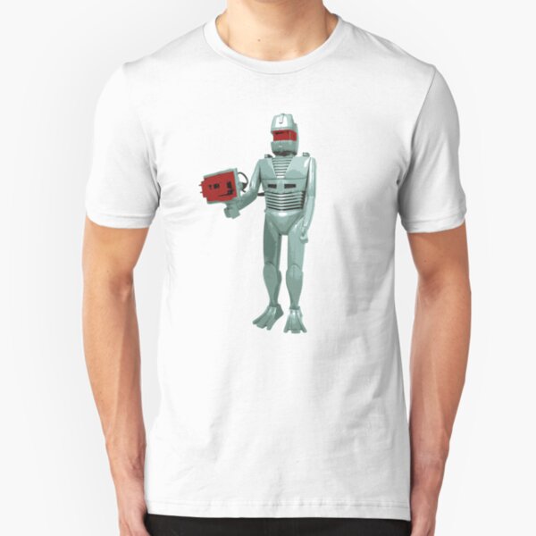 ROM the space knight - retro Action Man (or GI Joe) toy 8-bit style Slim Fit T-Shirt