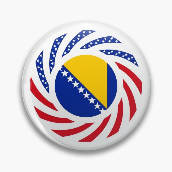 Item preview, Bosnian American Multinational Patriot Flag Series designed and sold by Carbon-Fibre Media.