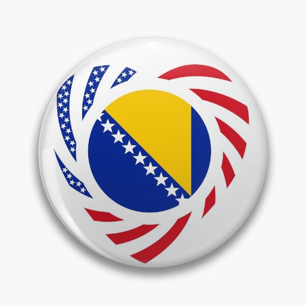 Item preview, Bosnian American Multinational Patriot Flag Series (Heart) designed and sold by Carbon-Fibre Media.