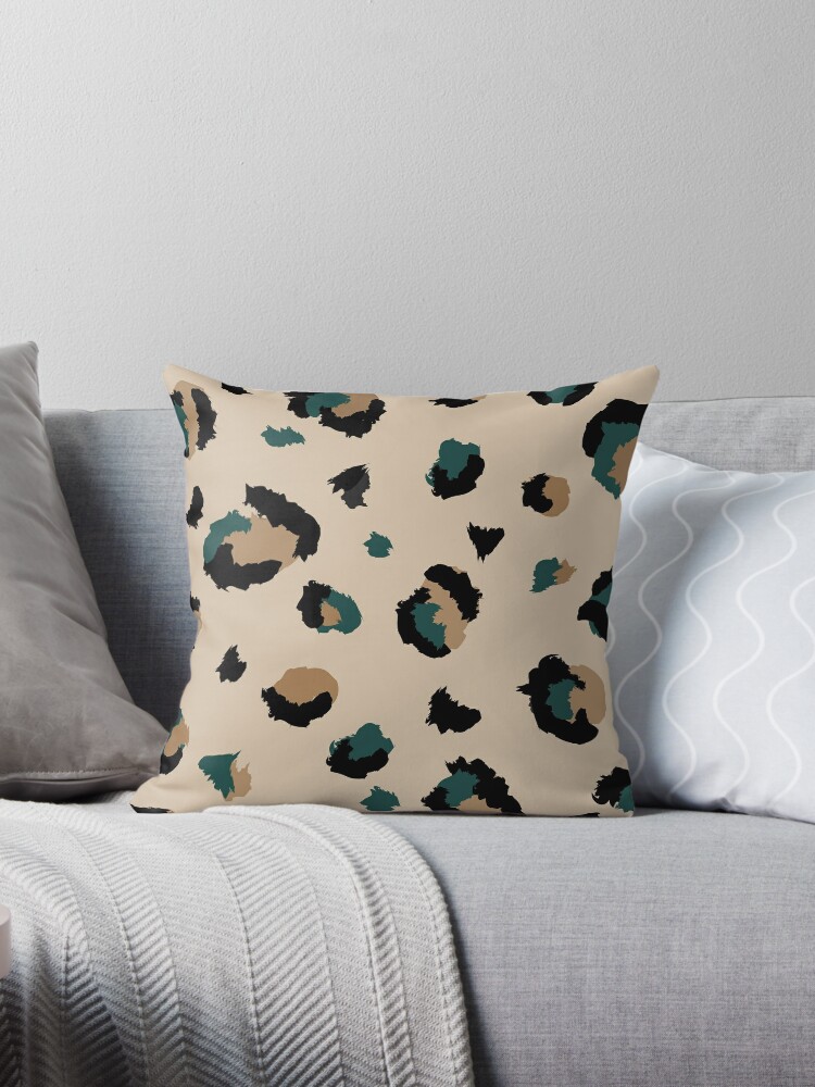 Teal and tan online throw pillows