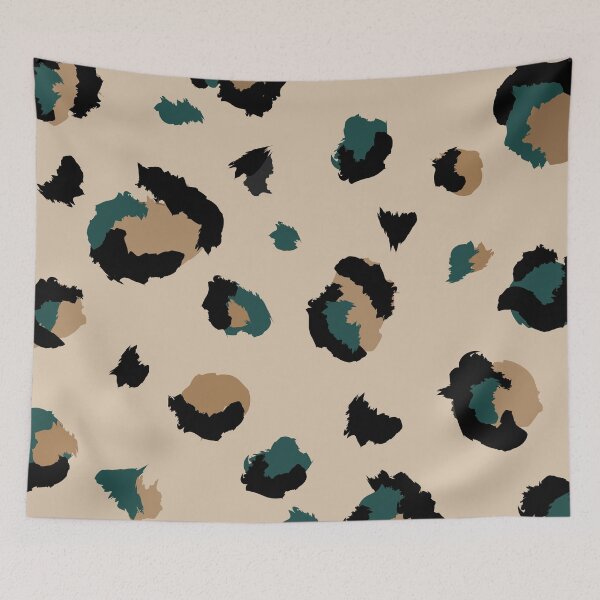 Artikelvorschau, Leopardenmuster und Teal-Light Tan entworfen und verkauft von Brushedinbold.