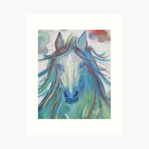 Apple Blossom Horse Watercolor Art Equestrian Bullet Journal - The Painting  Pony