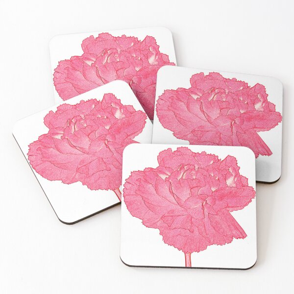Item preview, Red Carnation ink and watercolour style pop art designed and sold by Latch Farm  Studios.
