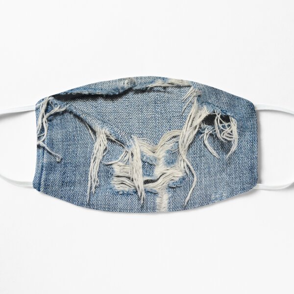 Distressed Denim Country Western Mask