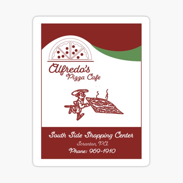 "Afredo's Pizza Cafe Flyer" Sticker for Sale by elissal12 Redbubble