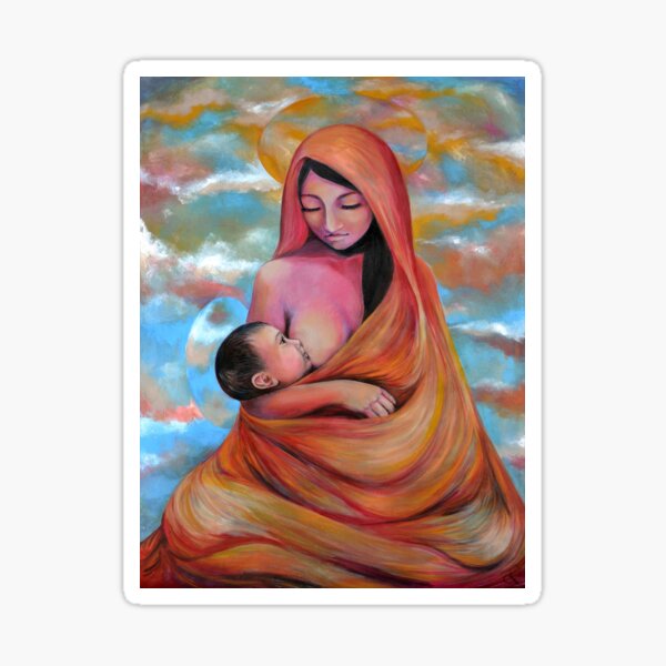 Breastfeeding Madonna & Child Sticker