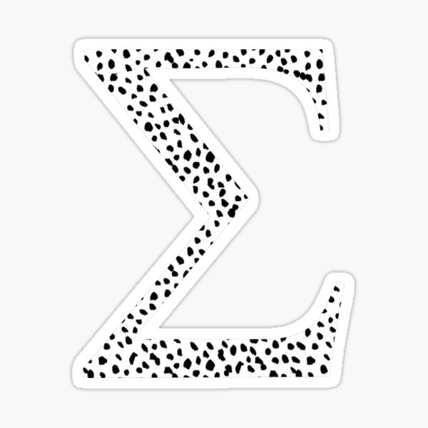 Sigma Dalmatian Letter Sticker