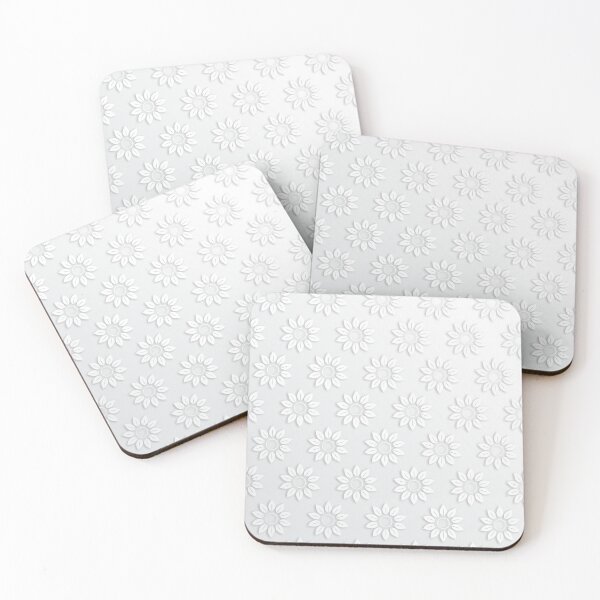 Item preview, White on White Daisy Pattern designed and sold by SusanEileenEvans.