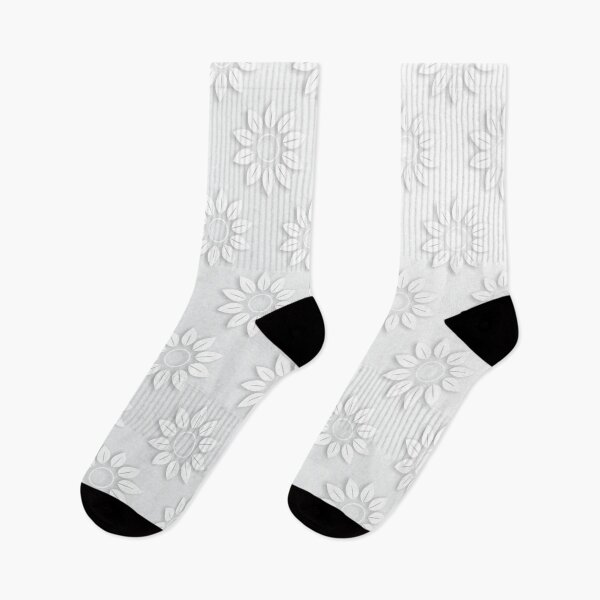 Item preview, White on White Daisy Pattern designed and sold by SusanEileenEvans.