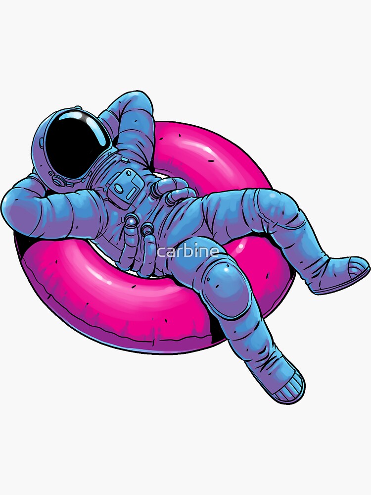 Discover Astronaut Floating dream Sticker