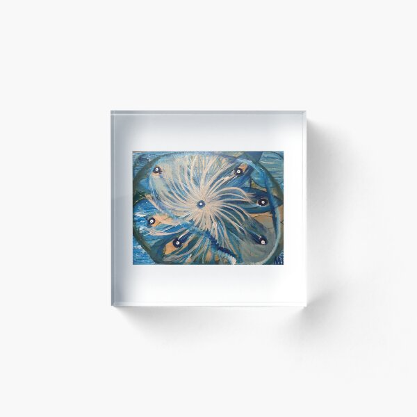 Blue Mandala Acrylic Block