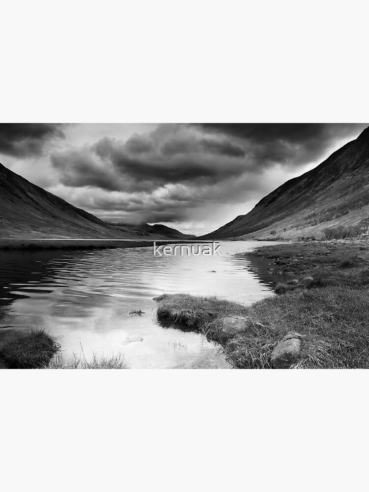 "Loch Etive in Black and White" Poster for Sale by kernuak Redbubble